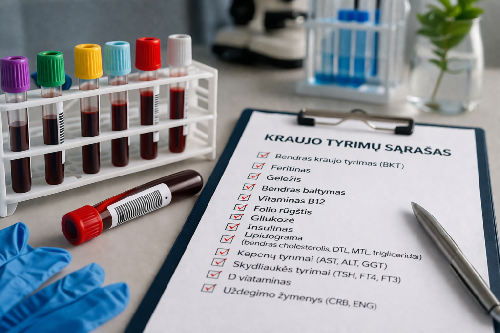 Kraujo tyrimų sąrašas
